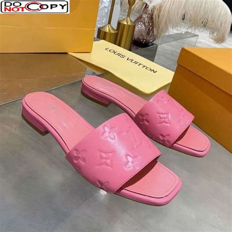 louis vuitton pink slides